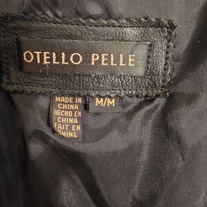 Otello Pelle Black leather Vest